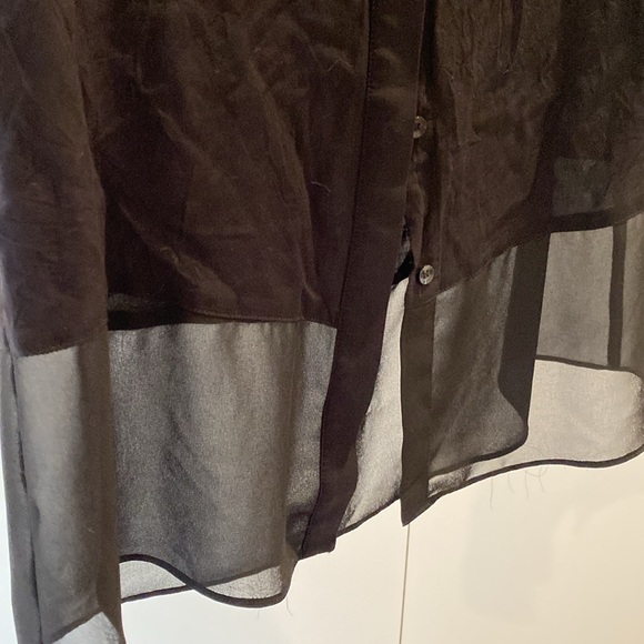 BCBG Generation black chiffon blouse, size XS but fits like S. - Picture 5 of 6